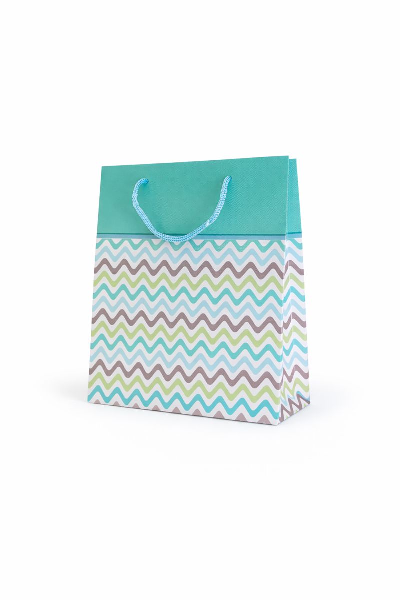 BOLSA DE REGALO LINEAS EN ZIG ZAG 18*7.5*22