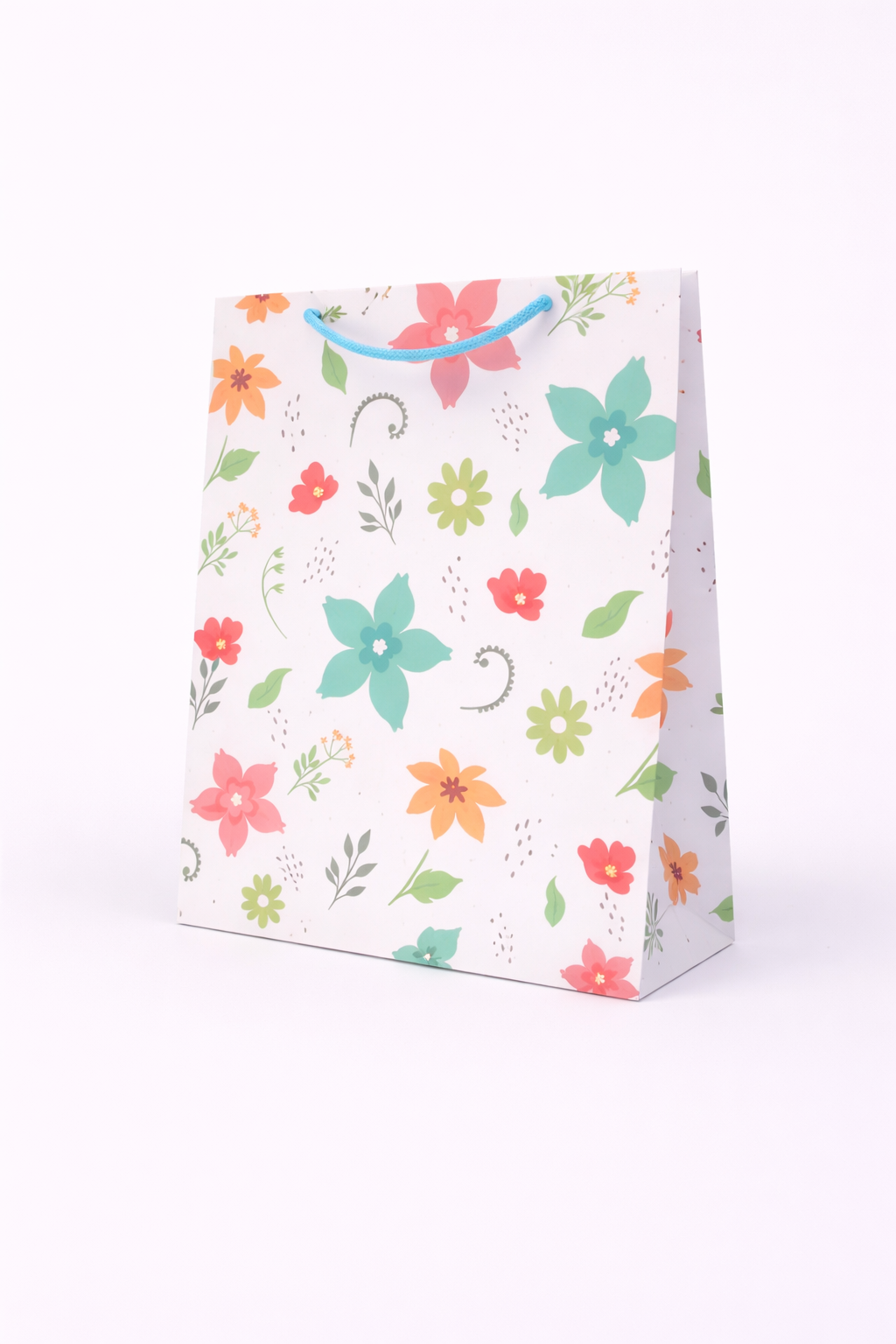BOLSA  DE REGALO CON FLORES 26*8*34