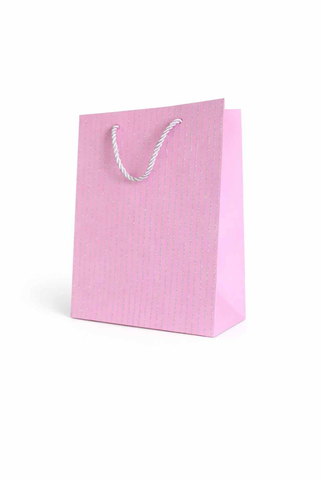 BOLSA DE REGALO FRANJAS VERTICAL ESCARCHADA 18*23*10