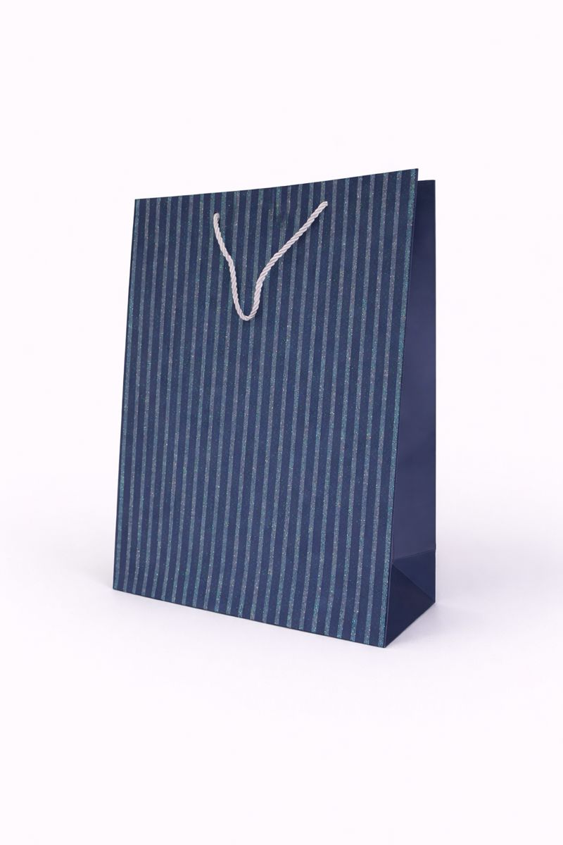 BOLSA DE REGALO FRANJAS VERTICAL ESCARCHADA 30*42*12