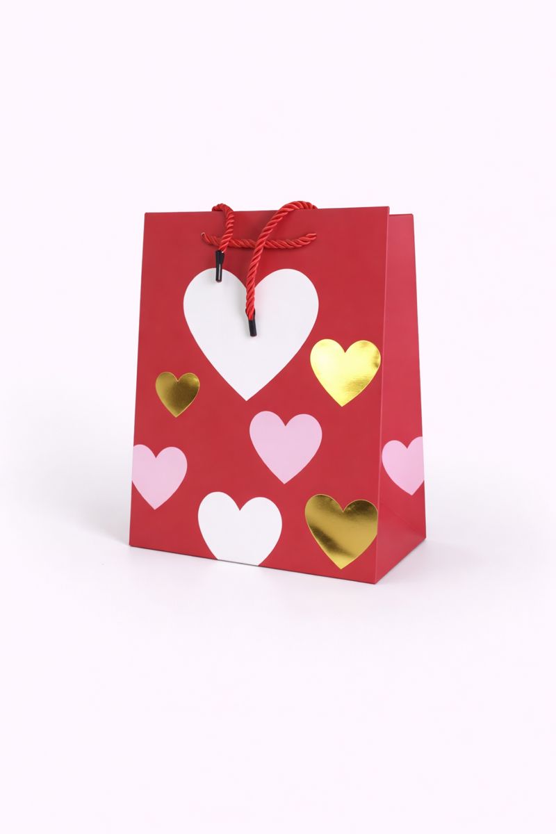 BOLSA DE REGALO CORAZONES 18*23*10