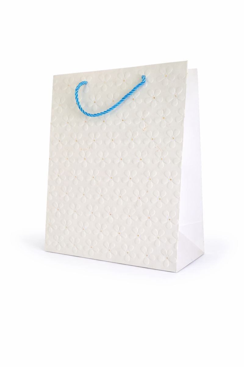 BOLSA DE REGALO TEXTURIZADO FLOR MARGARITA 26*32*14