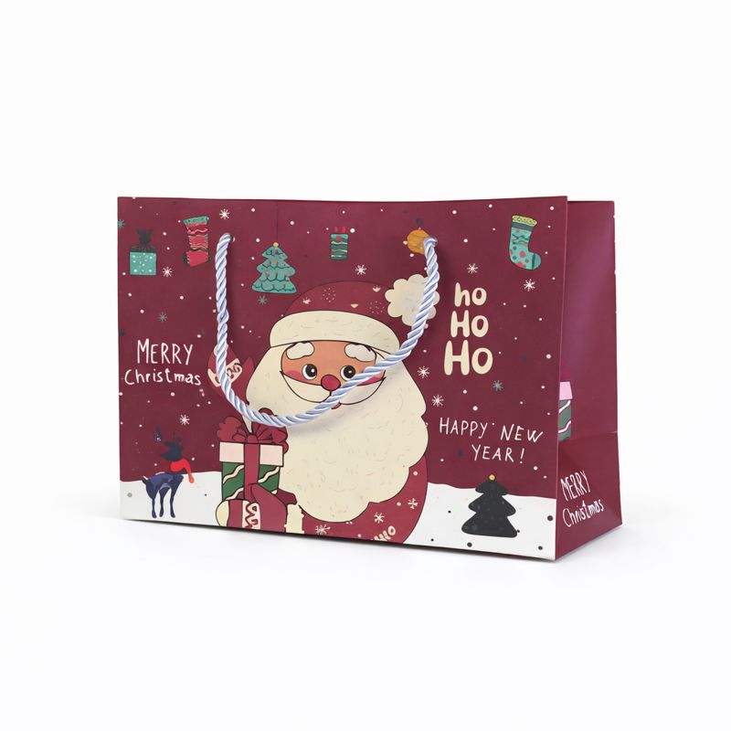 BOLSA DE REGALO MERRY CHRISTMAS SANTA 19.5*8.5*14.5