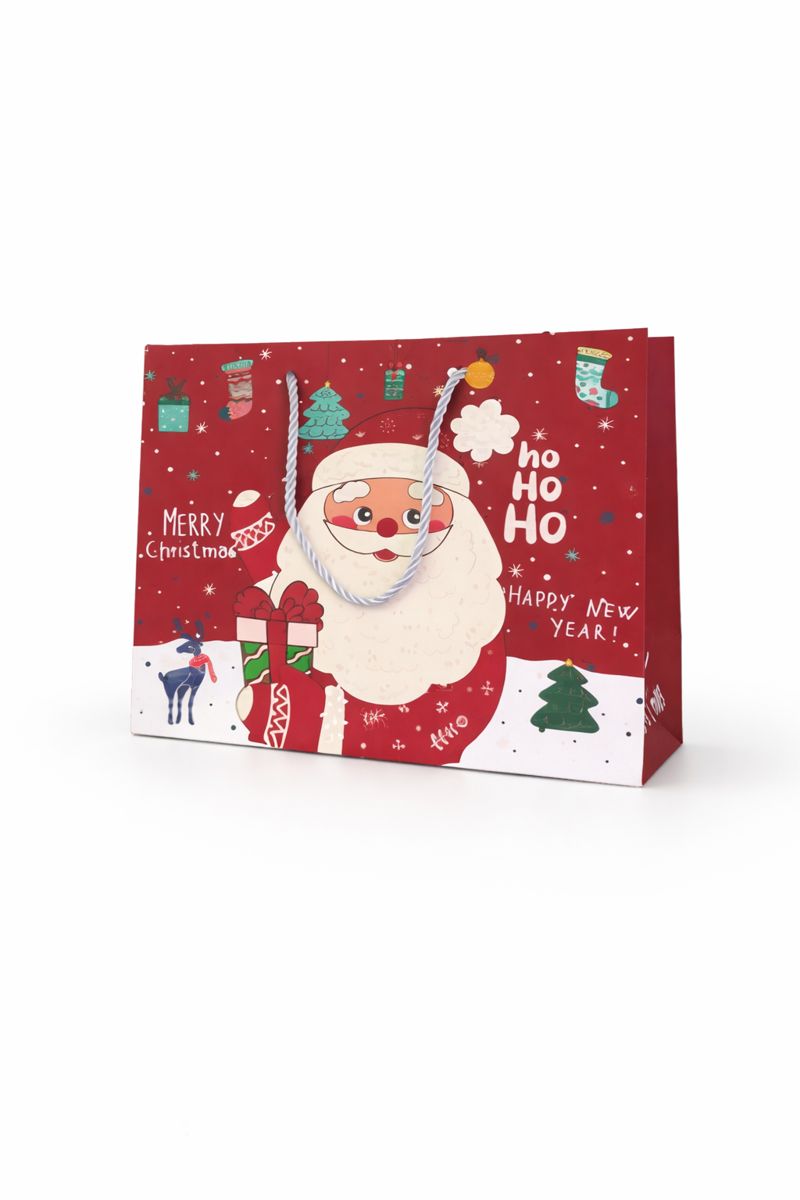 BOLSA DE REGALO MERRY CHRISTMAS SANTA 24.5*9.5*19.5