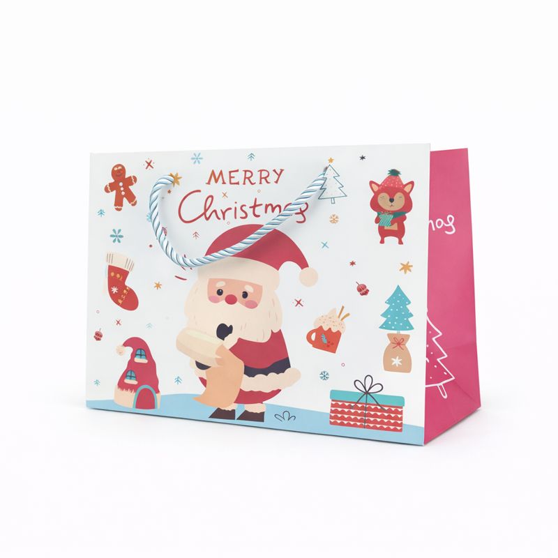 BOLSA DE REGALO MERRY CHRISTMAS SANTA 32*11.5*25