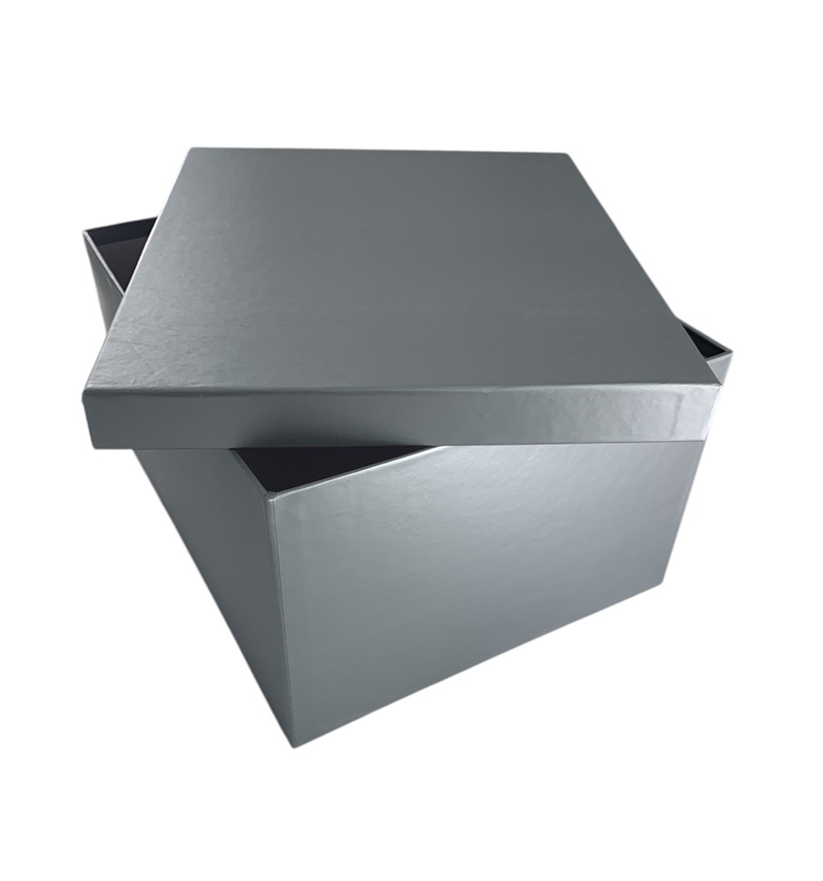 CAJA DE REGALO UNICOLO PLATEADO 22*17*12.5 CM