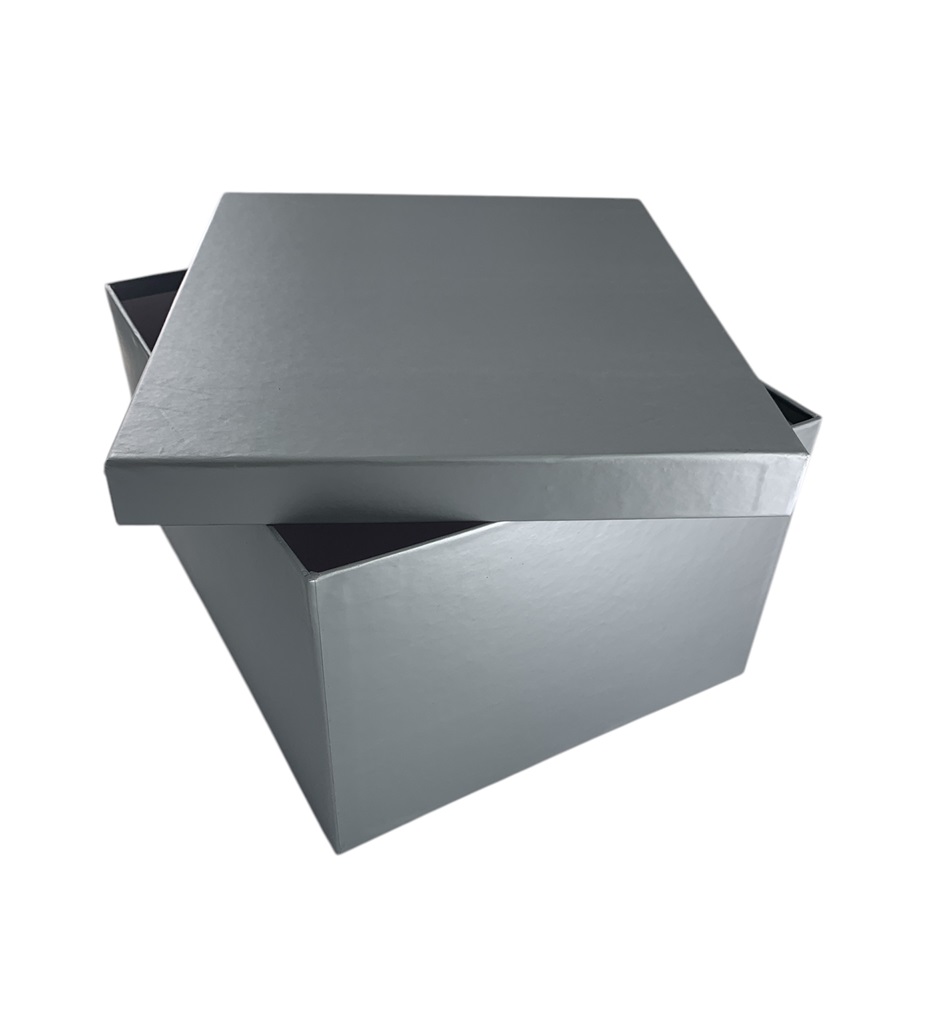 CAJA DE REGALO UNICOLO PLATEADO 20*15*11.5 CM