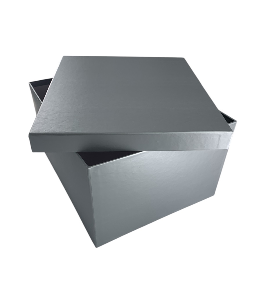 CAJA DE REGALO UNICOLO PLATEADO 16*11*9.5 CM