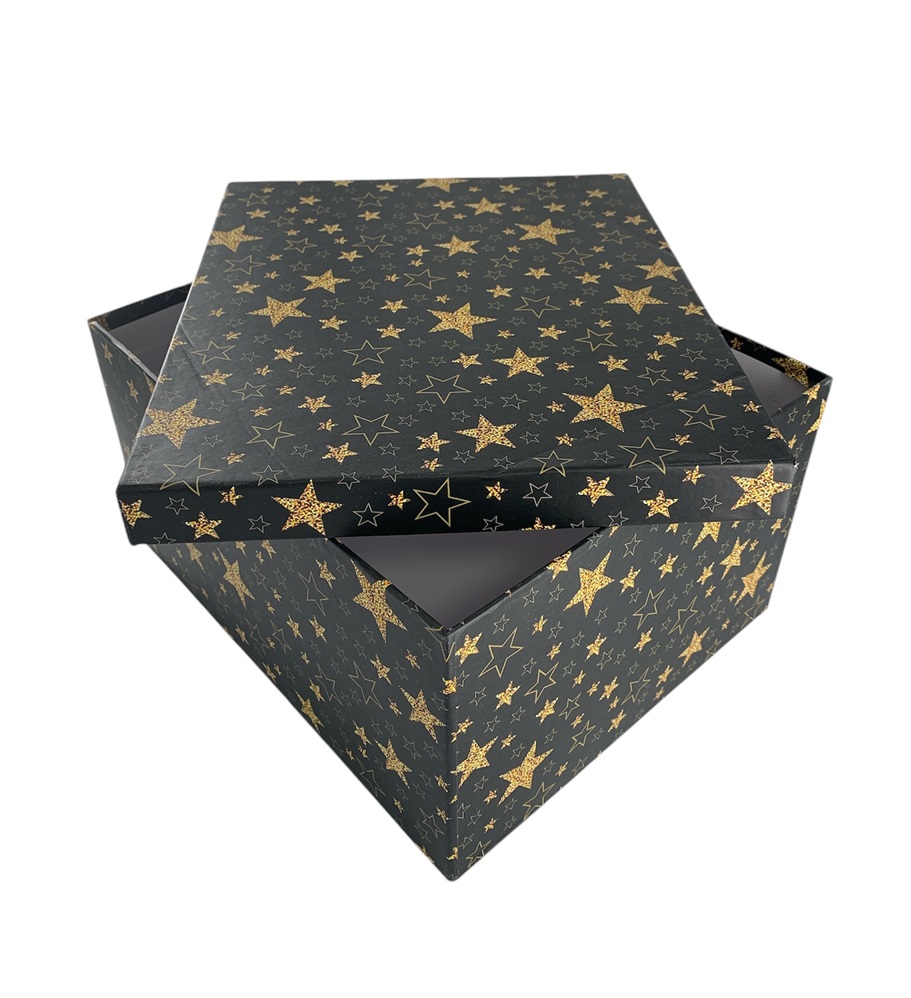 CAJA DE REGALO ESTRELLA DORADA 26*21*14.5 CM