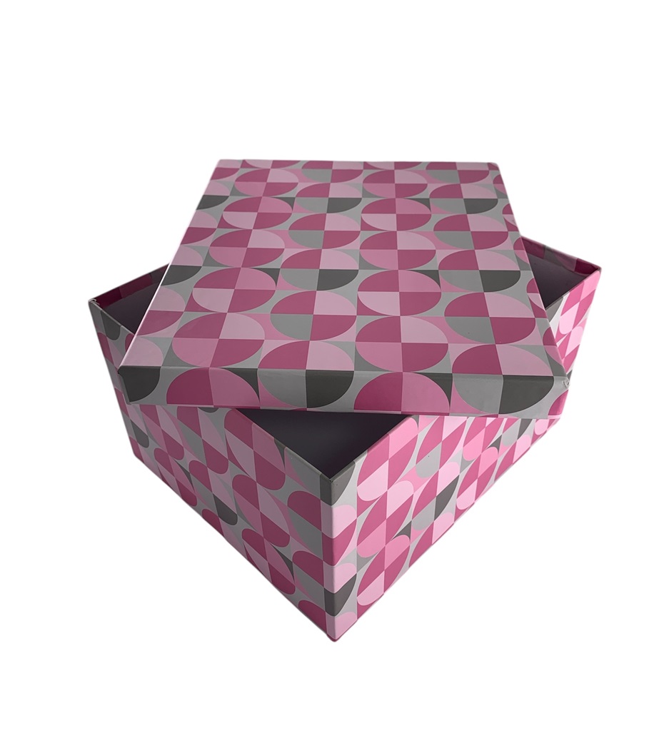 CAJA DE REGALO GEOMETRIA LILA 28*23*15.5 CM