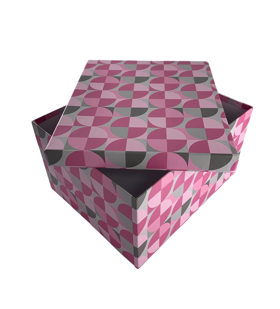 CAJA DE REGALO GEOMETRIA LILA 18*13*10.5 CM