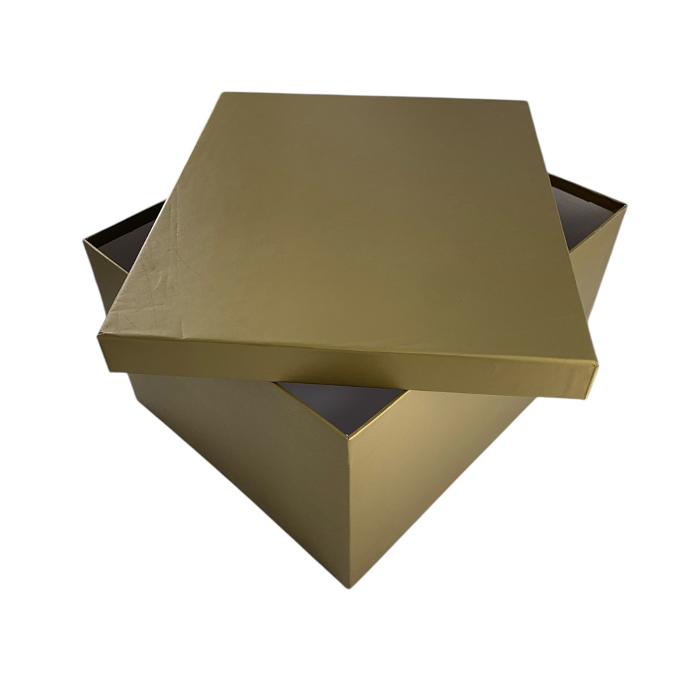 CAJA DE REGALO UNICOLOR DORADO 18*13*10.5 CM