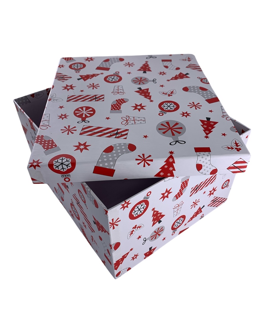 CAJA DE REGALO NAVIDEÑA 26*21*14.5 CM