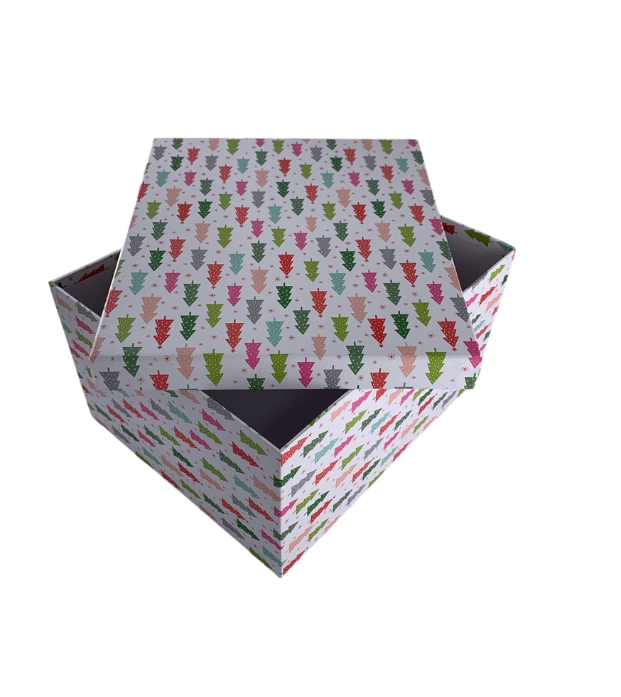 CAJA DE REGALO PINO NAVIDEÑA 26*21*14.5 CM