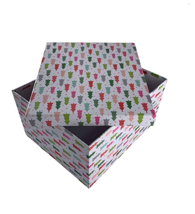 CAJA DE REGALO PINO NAVIDEÑA 14*9*8.5 CM