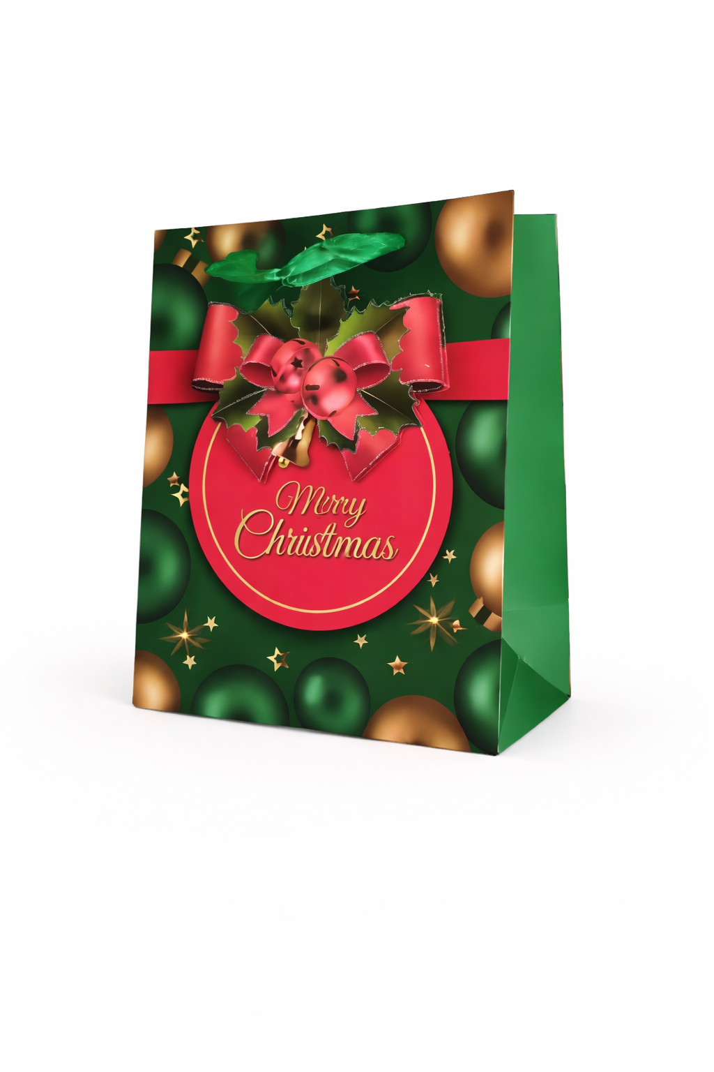 BOLSA DE REGALO MERRY CHRISTMAS ESTAMPADO 3D 18*23*11