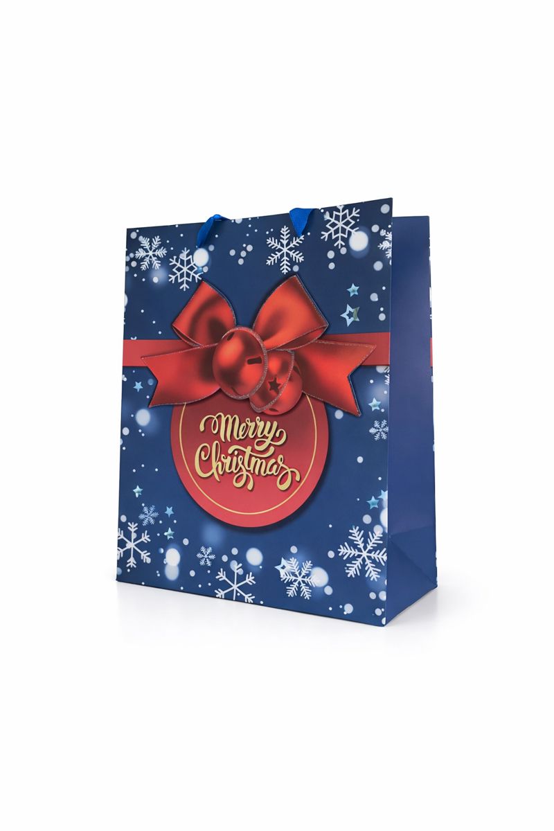 BOLSA DE REGALO MERRY CHRISTMAS ESTAMPADO 3D 26*32*13