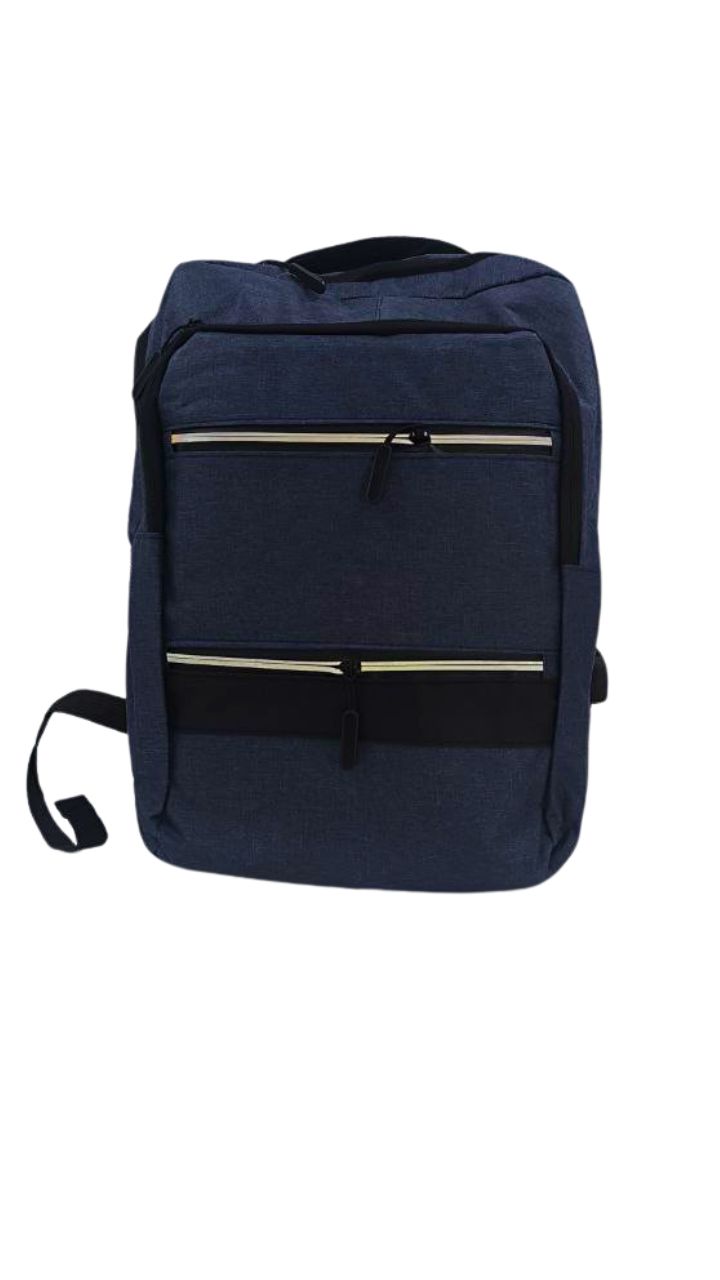 BOLSO 40*28*14 CM UNICOLOR CIERRE REFLECTIVO/PUERTO USB