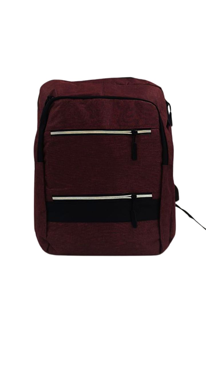 BOLSO 40*28*14 CM UNICOLOR CIERRE REFLECTIVO/PUERTO USB