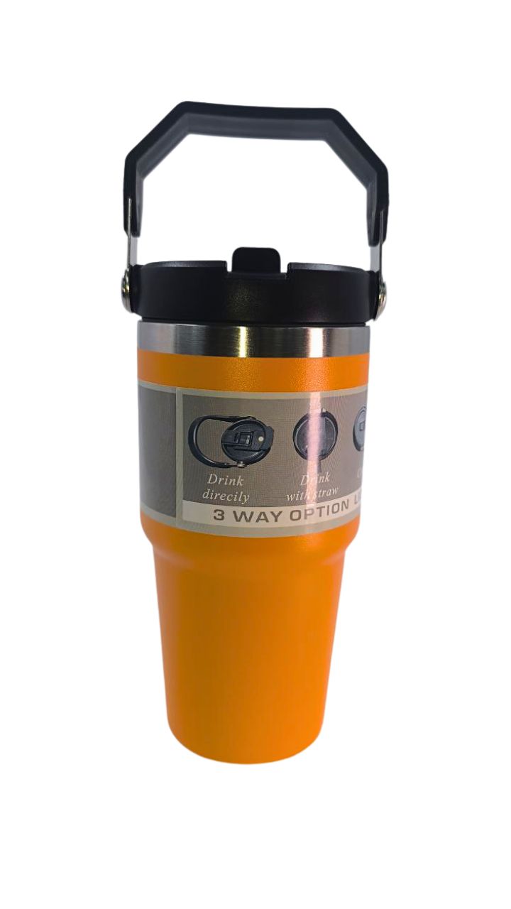 TERMO 600ML UNICOLOR AGARRADERO METALICO