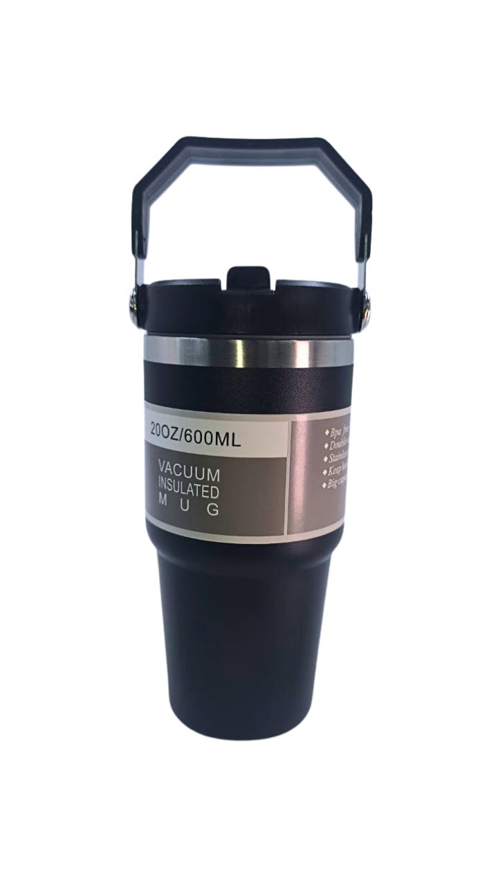 TERMO 600ML UNICOLOR AGARRADERO METALICO