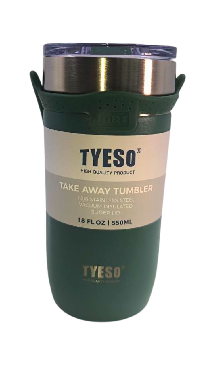 TERMO 550ML UNICOLOR TAPA TRANSPARENTE TYESO