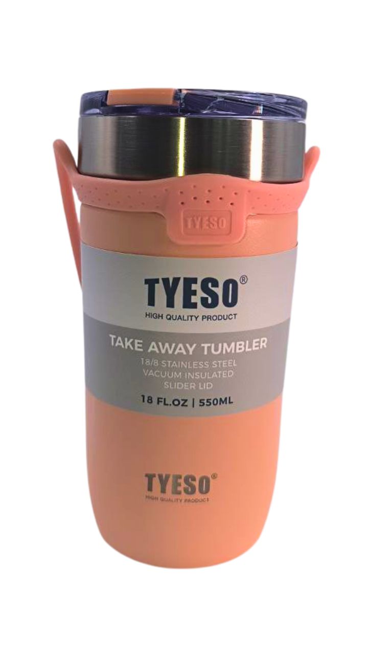TERMO 550ML UNICOLOR TAPA TRANSPARENTE TYESO