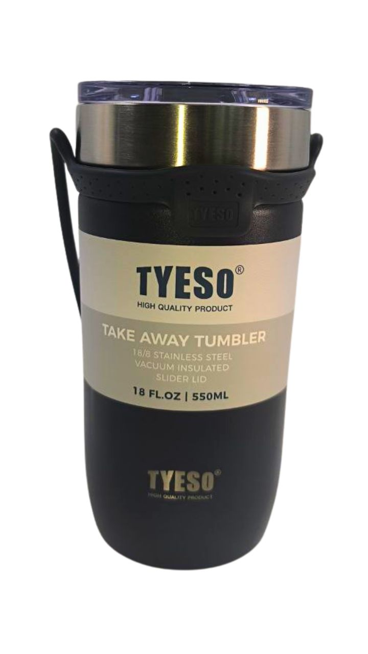 TERMO 550ML UNICOLOR TAPA TRANSPARENTE TYESO