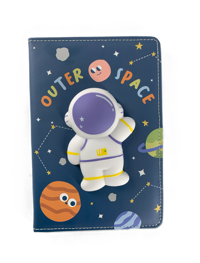 LIBRETA DE APUNTES 1L/80H ASTRONAUTA 3D SEMI CUERO