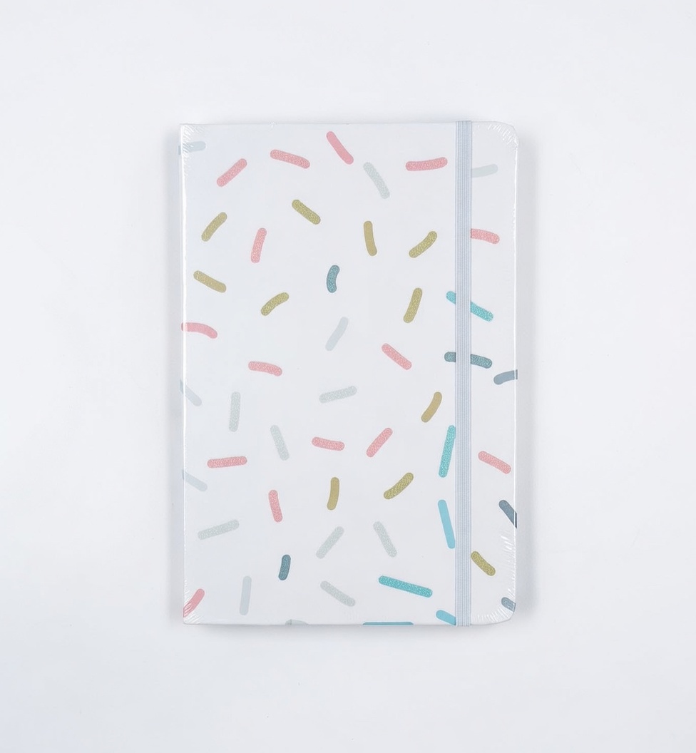 LIBRETA DE APUNTES 1L/80H FIGURAS ESCARCHADA