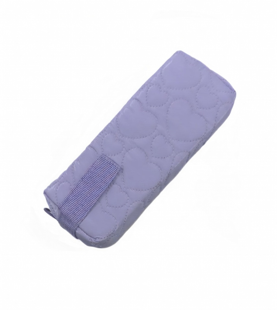 CARTUCHERA 19*20 CM TELA ACOLCHADA CON CORAZONES