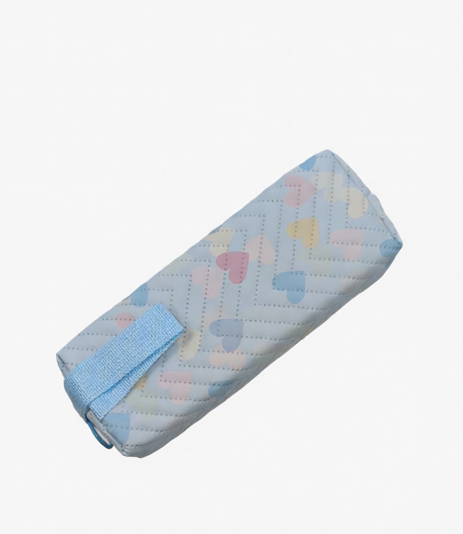 CARTUCHERA 19*20 CM TEXTURIZADA CON CORAZONES