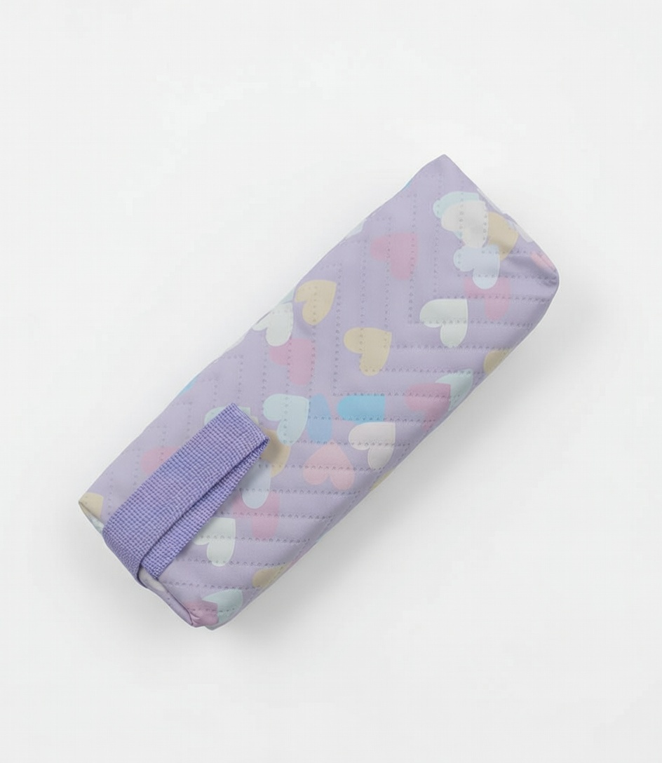 CARTUCHERA 19*20 CM TEXTURIZADA CON CORAZONES