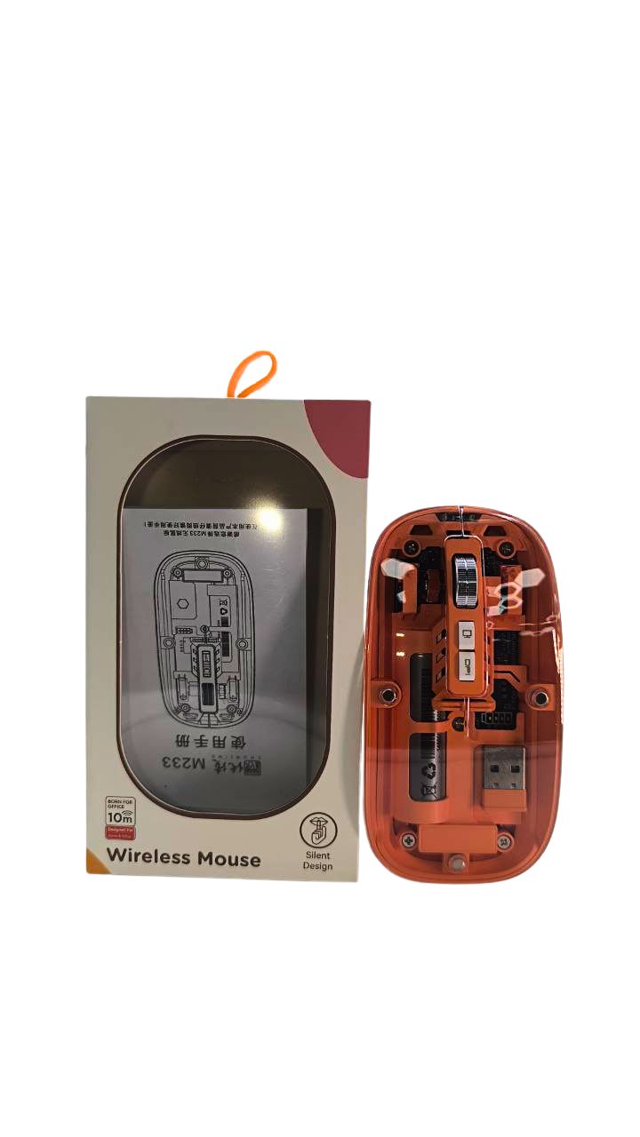 MOUSE INALAMBRICO TRANSPARENTE TAPA IMAN