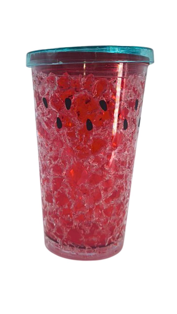 VASO PLASTICO CON TAPA