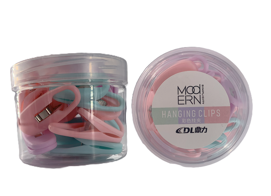 PINZAS PARA COLGAR PLASTICAS 16UND PASTELES DL