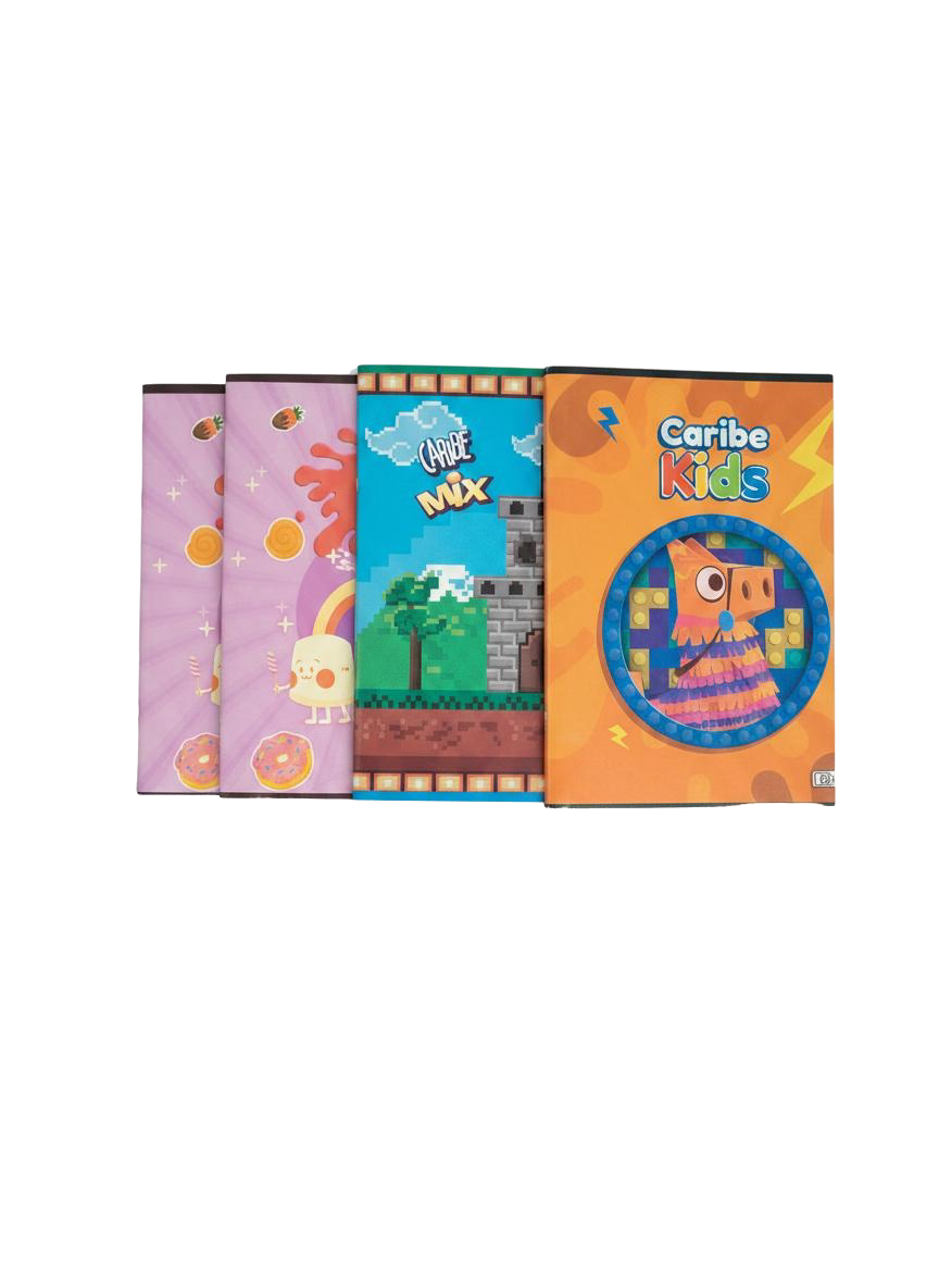 CUADERNO CUADRICULADO CARIBE KIDS 100H