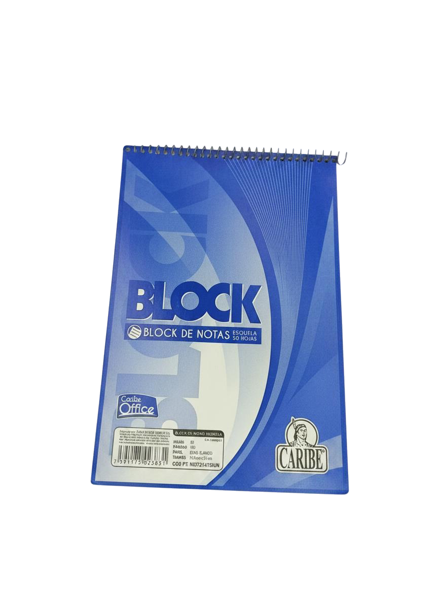BLOCK ESPIRAL ESQUELA 50 HJS CARIBE