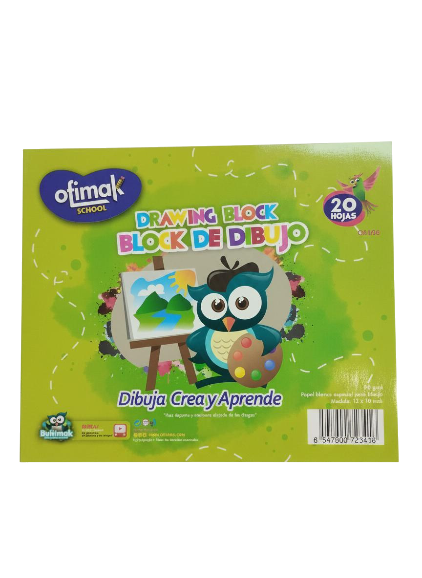 BLOCK DIBUJO 20HJS 12X10 SCHOOL OFIMAK