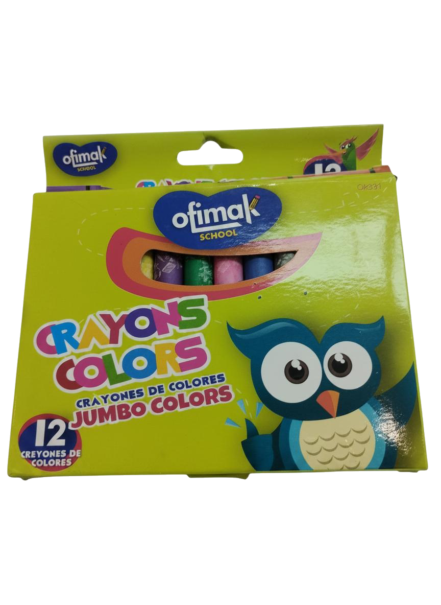 CREYONES CERA JUMBO 12 PZ OFIMAK