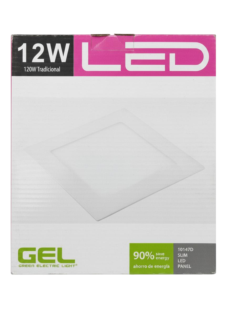 PANEL LED CUA/EMP 12W LUZ CAL GEL