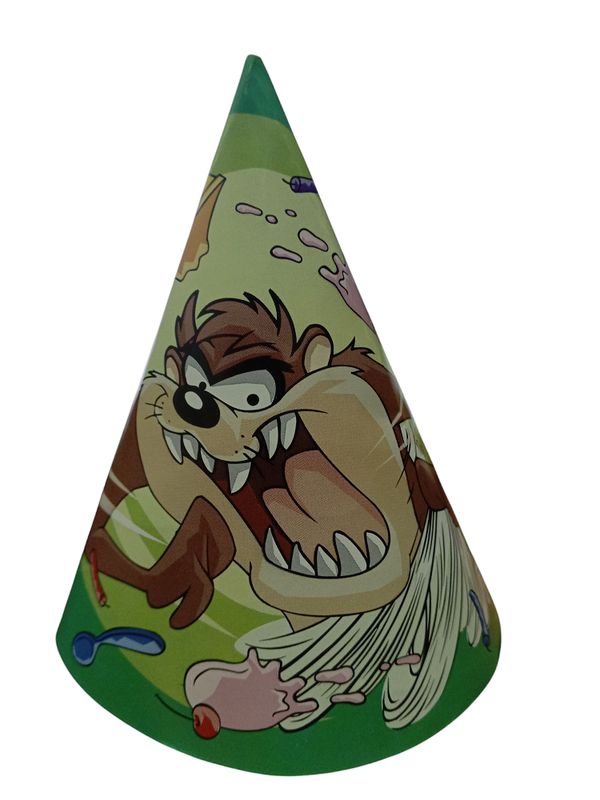 GORRO CONO TAZMANIA PAQ 8UNID