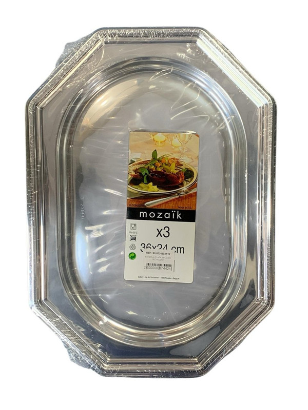BANDEJA PLATA 36X24CM 3PZ MOZAIK