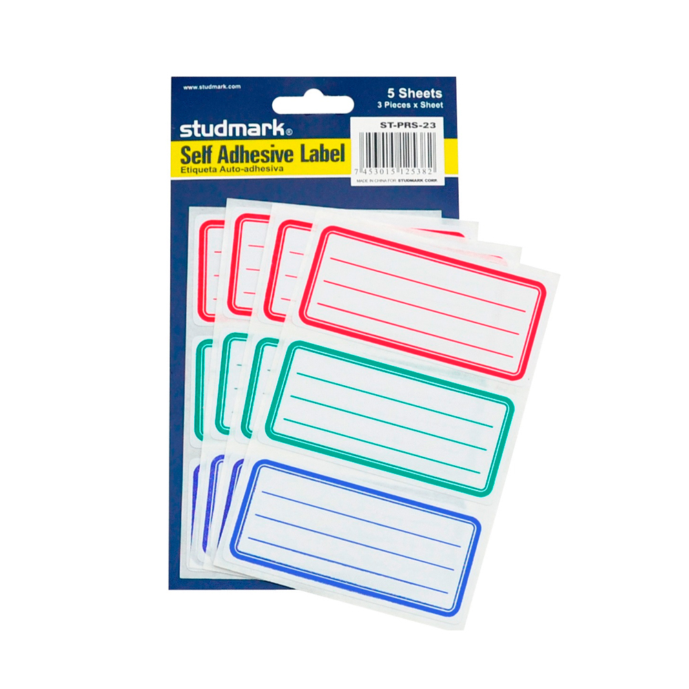 ETIQUETA ESCOLAR BASICA X5 STUDMARK