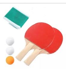 RAQUETA PING PONG 4 PELOTAS