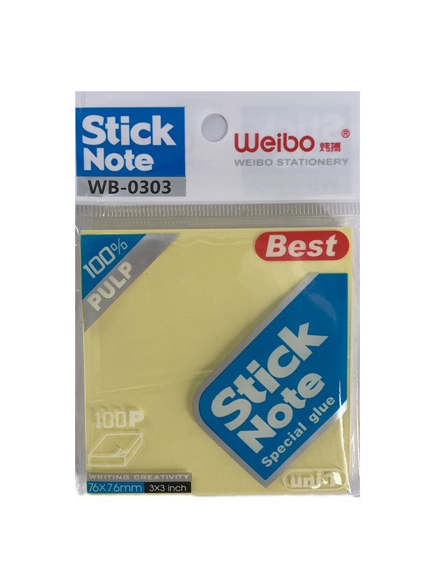 NOTAS DE APUNTES ADHESIVAS UNICOLOR WEIBO
