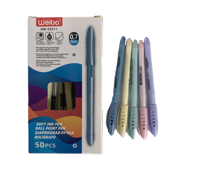 BOLIGRAFO 0.7MM AZUL PASTEL WEIBO