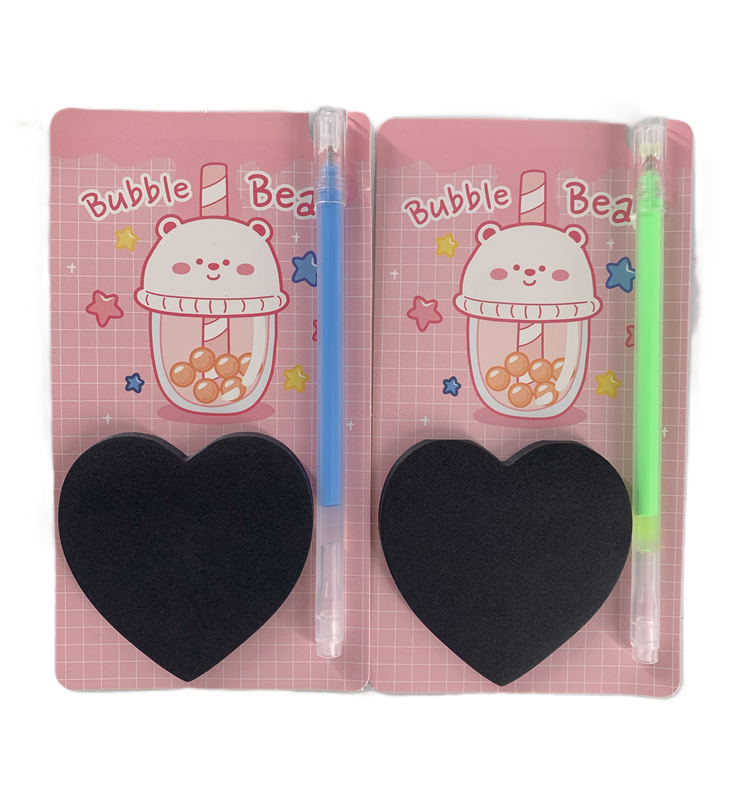 NOTAS DE APUNTES /BOLIGRAFO NEON CORAZON WEIBO