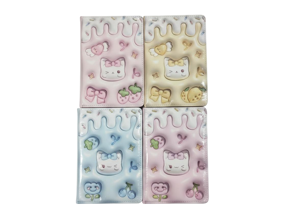 LIBRETA DE APUNTES 96 HOJAS 3D CARITA DE GATO WEIBO