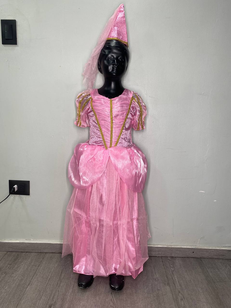 DISFRAZ HADA MADRINA ROSADA NINA T 7-10